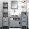 SoBuy Szafka pod umywalkę do łazienki z drzwiami przesuwnymi FRG128-SG