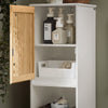 SoBuy Hochschrank, Badschrank mit Bambustür BZR127-W