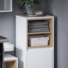SoBuy Badezimmerschrank mit Wäschekorb BZR146-W