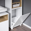 SoBuy Badezimmerschrank mit Wäschekorb BZR146-W