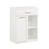 SoBuy Badschrank mit Wäschekorb BZR66-W
