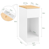 SoBuy Nachttisch mit Schublade FBT111-II-WN