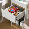 SoBuy Couchtisch mit Schublade, Nachttisch FBT137-W
