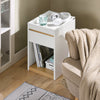 SoBuy Couchtisch mit Schublade, Nachttisch FBT137-W