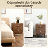 SoBuy FBT170-N Vintage noční stolek se 2 zásuvkami, dřevěný noční stolek s nohami z kaučukového dřeva, retro noční stolky do ložnice, obývacího pokoje nebo kanceláře, hnědý, Š45 × H40 × V58 cm