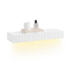 SoBuy FHK38-W biała półka ścienna z szufladą i LED z czujnikiem ruchu – 60×20×8 cm