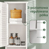 SoBuy FRG236-W Smukła wysoka szafka łazienkowa 32x170x30 cm – miejsce na ręczniki i kosmetyki