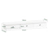 SoBuy FRG43-L-W – wymiary: długość 94 cm, głębokość 15 cm, wysokość 10 cm, waga 6 kg, nośność 10 kg