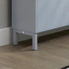 SoBuy FSR100-HG Schuhschrank mit 4 Klappen, Grau – 100×19×91 cm, Tragfähigkeit 60 kg, MDF E1, FSC®, Flur