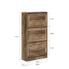 SoBuy Schuhschrank mit 3 Türen FSR137-L-F