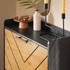 SoBuy Schwarzer Schuhschrank mit 3 Türen und verstellbaren Einlegeböden – 62×24×125 cm, MDF E1, Flur, FSR164-SCH