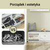 SoBuy FSR64-W biała ławka na buty – widok z boku, głębokość 24 cm, wąski korytarz