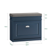 SoBuy FSR82-K-B Schuhbank mit Sitzkissen und Schublade | Schmaler Flurschrank