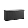 SoBuy FSR98-XL-SCH Sitzbank mit Stauraum, Schuhbank mit Aufbewahrungsbox, mit Klappe, Sitzkissen, belastbar bis 158 kg, für Flur, Wohnzimmer, 100x46x26