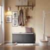 SoBuy FSR98-XL-SCH Sitzbank mit Stauraum, Schuhbank mit Aufbewahrungsbox, mit Klappe, Sitzkissen, belastbar bis 158 kg, für Flur, Wohnzimmer, 100x46x26