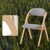 SoBuy FST92-N Esszimmerstuhl, klappbar, Holz, mit Kissen, Heim-Bürostuhl