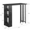 SoBuy Stehtisch, Bartisch mit Regal FWT100-SCH