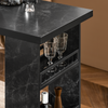 SoBuy Stehtisch, Bartisch mit Regal FWT100-SCH