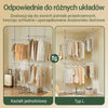 SoBuy KLS03-II-HG, Rozkládací stojan na oblečení, Robustní stojan na oděvy, Nastavitelný otevřený šatník s tyčemi na zavěšení do ložnice, Šatna, Šedá