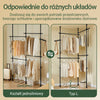 SoBuy KLS03-II-SCH Teleskop-Garderobe mit Regalen und Kleiderstangen
