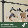 SoBuy KLS03-II-SCH Teleskop-Garderobe mit Regalen und Kleiderstangen