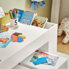 SoBuy Kinder Tischset mit Bausteintisch und 2 Hockern KMB75-W