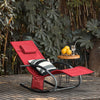 SoBuy 2 x Relaxliege Schaukelstuhl mit Kopfkissen OGS28-Rx2