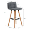 SoBuy 2er Set Barhocker mit Rückenlehne FST50-DGx2