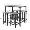 SoBuy 4-teiliges Essgruppe Tisch mit Hockern OGT11-HG