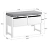 SoBuy Schuhbank mit Sitzkissen und 2 Schubladen FSR88-W